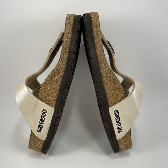 Birkenstock Gizeh Thong Sandals Womens Size 36 US 5-5.5 Beige Pearl Flip Flops - Picture 7 of 9